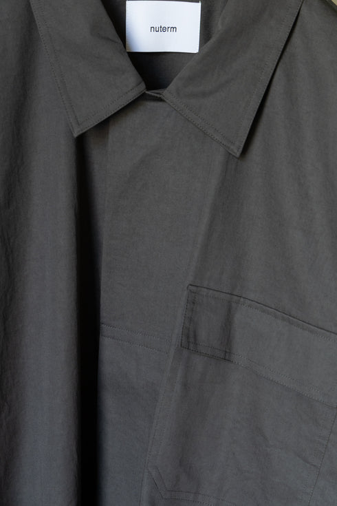 【nuterm】"Salt Shrinking Wrap P/O Shirts"