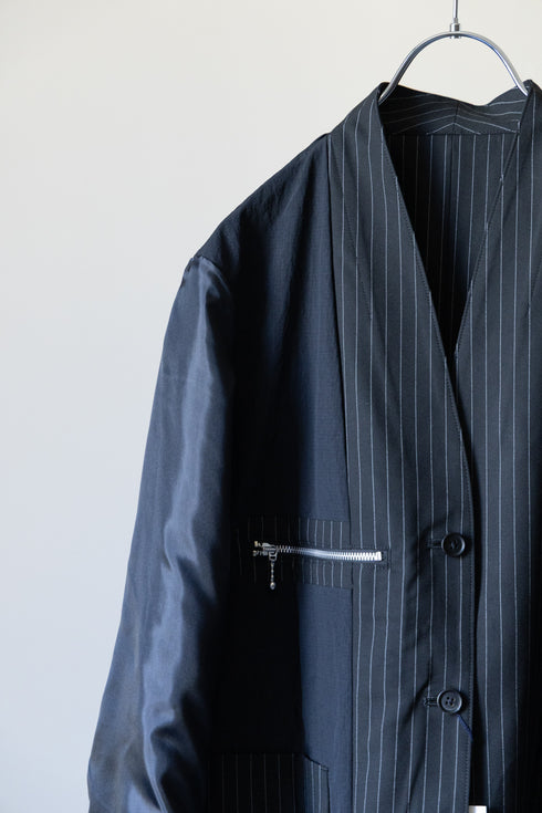 【KUON】"リバーシブル着物襟ーブレザー"