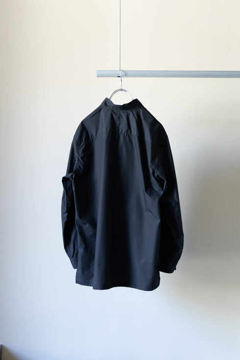 【KUON】"Cotton Poplin Kimono Collar Shirt"