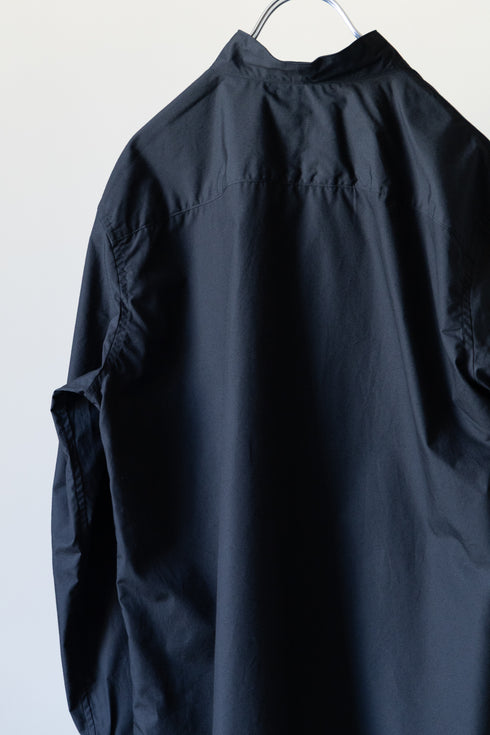 【KUON】"Cotton Poplin Kimono Collar Shirt"