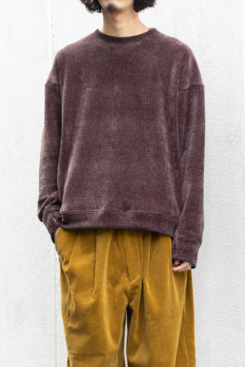 【CURLY&Co.】"MOLLE YARN STRIPE KNIT P/O CREW-NECK"