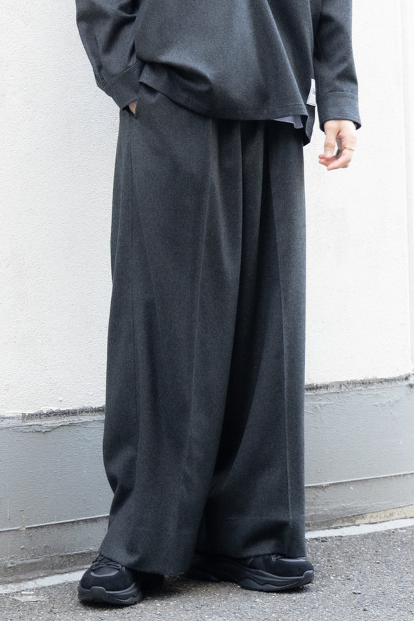 【SHEIK YERBOUTI】"SUPER120'S WOOL FRANNEL EASY TROUSERS"