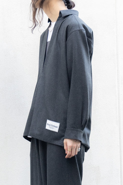 【SHEIK YERBOUTI】"SUPER120'S WOOL FRANNEL SKIPPER SHIRT"