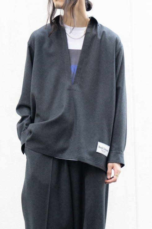 【SHEIK YERBOUTI】"SUPER120'S WOOL FRANNEL SKIPPER SHIRT"