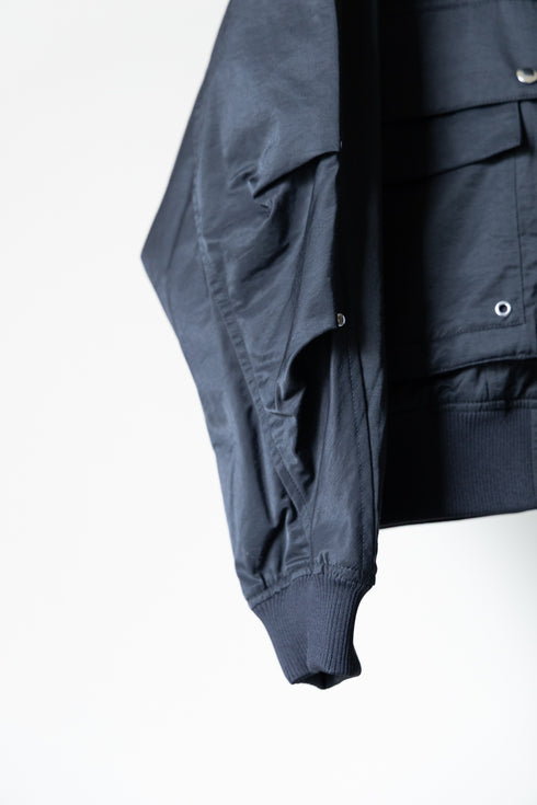 【TAUPE】"NYLON CONSTRUCTIVE ZIP JACKET"