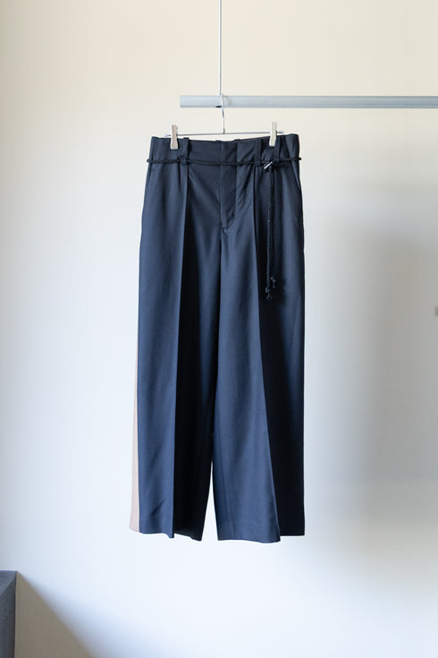 【ETHOSENS】"Super120's wool Double Face Track Slacks"