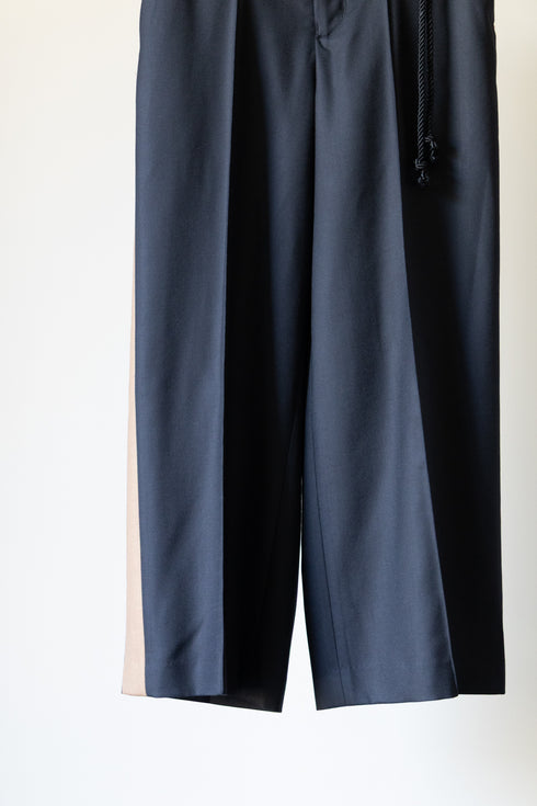 【ETHOSENS】"Super120's wool Double Face Track Slacks"