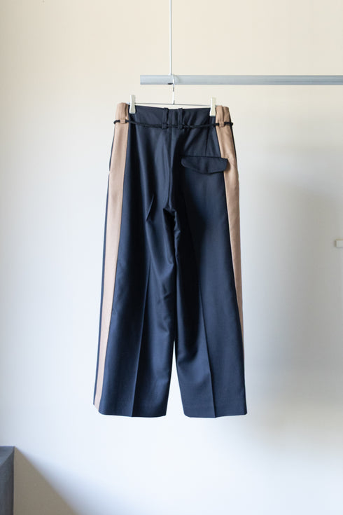 【ETHOSENS】"Super120's wool Double Face Track Slacks"