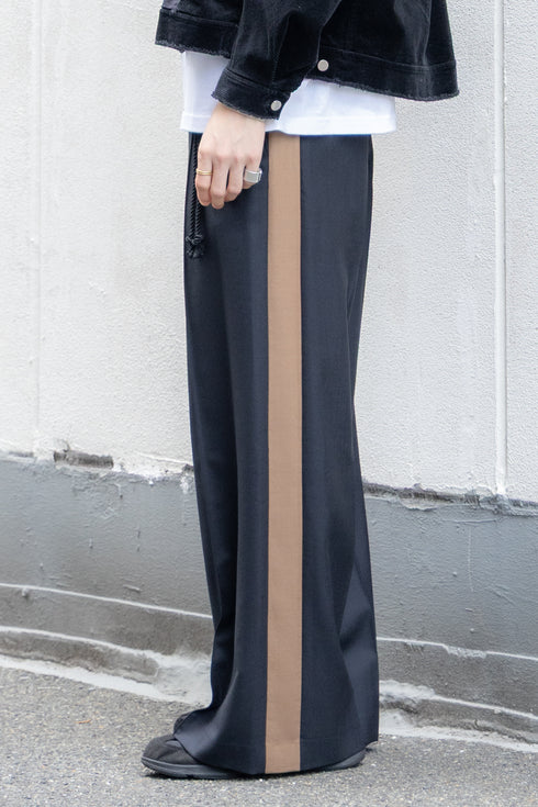 【ETHOSENS】"Super120's wool Double Face Track Slacks"