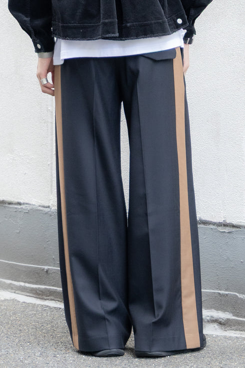 【ETHOSENS】"Super120's wool Double Face Track Slacks"