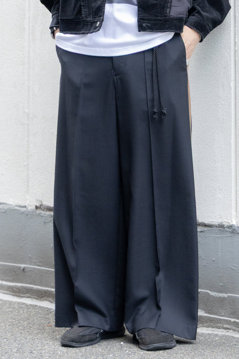 【ETHOSENS】"Super120's wool Double Face Track Slacks"