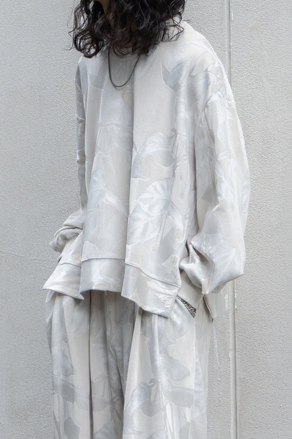 【Licht Bestreben】"ベロアジャージークルーネックサイドベンツプルオーバー"