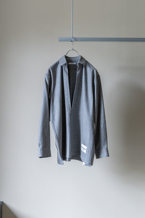 【SHEIK YERBOUTI】"SUPER120'S WOOL FRANNEL SKIPPER SHIRT"