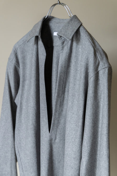 【SHEIK YERBOUTI】"SUPER120'S WOOL FRANNEL SKIPPER SHIRT"