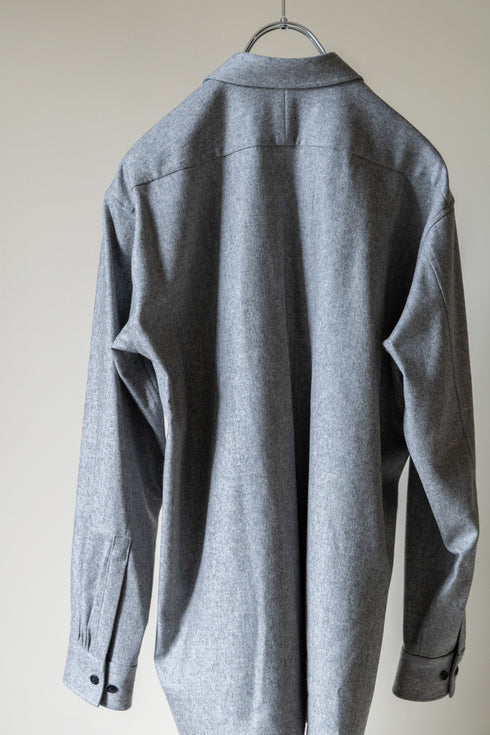 【SHEIK YERBOUTI】"SUPER120'S WOOL FRANNEL SKIPPER SHIRT"