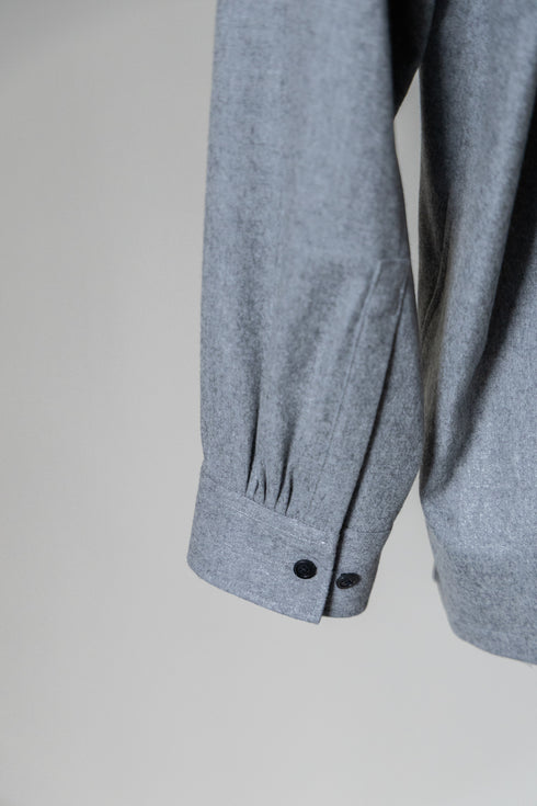 【SHEIK YERBOUTI】"SUPER120'S WOOL FRANNEL SKIPPER SHIRT"