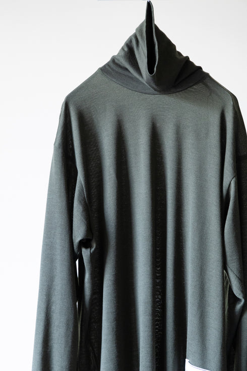 【SHEIK YERBOUTI】"MERINO WOOL HIGH NECK L/S T-SHIRT"