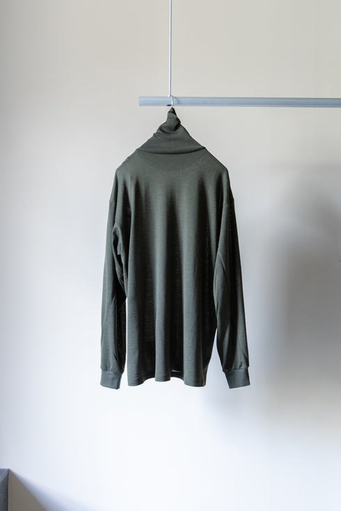 【SHEIK YERBOUTI】"MERINO WOOL HIGH NECK L/S T-SHIRT"