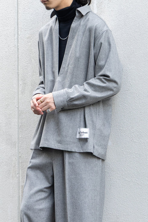 【SHEIK YERBOUTI】"SUPER120'S WOOL FRANNEL SKIPPER SHIRT"