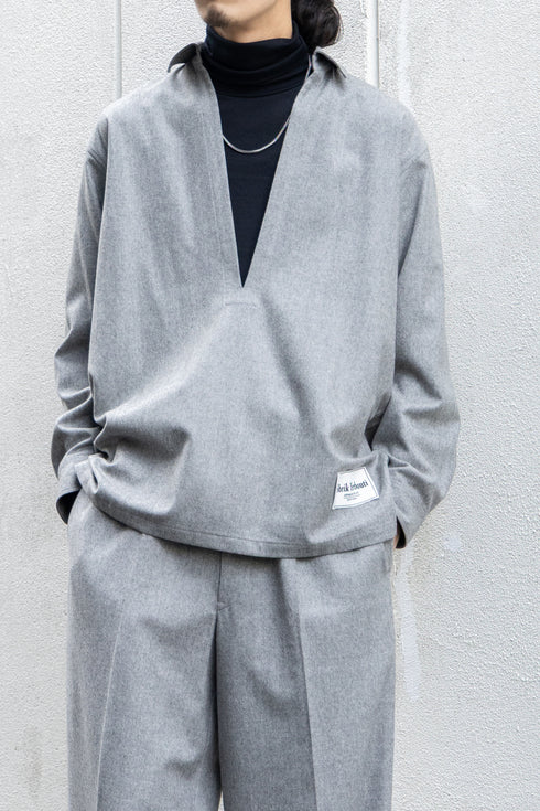 【SHEIK YERBOUTI】"SUPER120'S WOOL FRANNEL SKIPPER SHIRT"