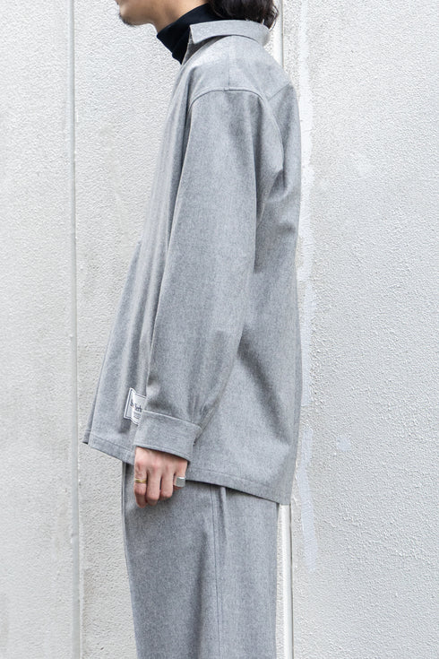 【SHEIK YERBOUTI】"SUPER120'S WOOL FRANNEL SKIPPER SHIRT"