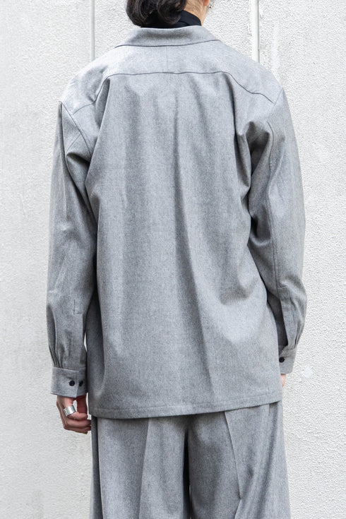 【SHEIK YERBOUTI】"SUPER120'S WOOL FRANNEL SKIPPER SHIRT"