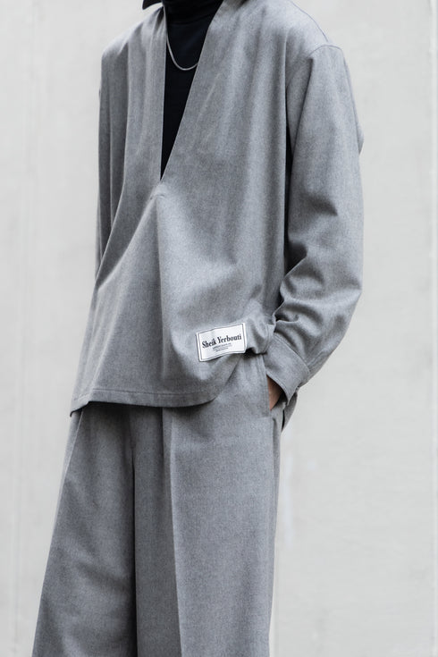 【SHEIK YERBOUTI】"SUPER120'S WOOL FRANNEL SKIPPER SHIRT"