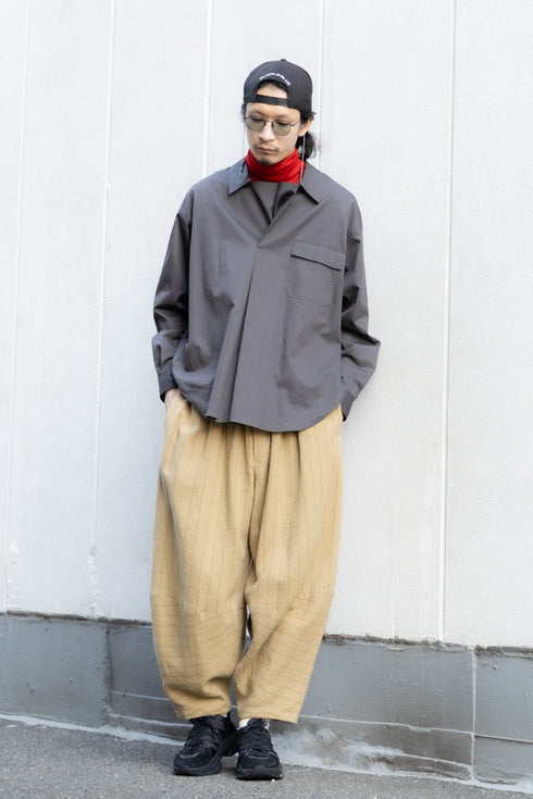 【nuterm】"Salt Shrinking Wrap P/O Shirts"