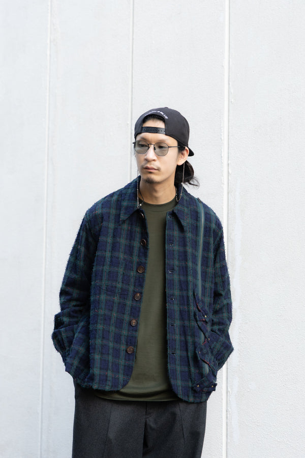 【YUTA MATSUOKA】"Fork Needle Punch Coach Jacket"