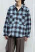【nuterm】"Check Flannel Military Sleeve Shirts"