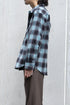 【nuterm】"Check Flannel Military Sleeve Shirts"