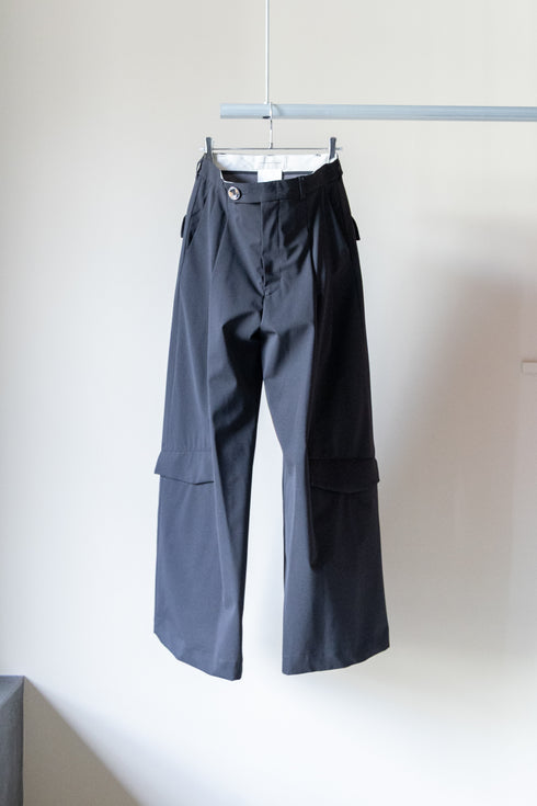 【Licht Bestreben】"3 LAYER SHIN FLAP BAGGY TROUSERS"