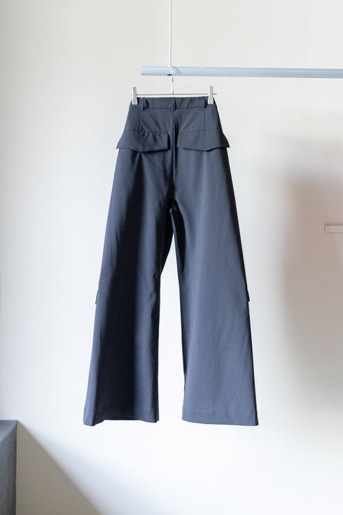 【Licht Bestreben】"3 LAYER SHIN FLAP BAGGY TROUSERS"
