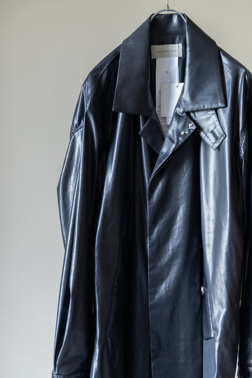 【Licht Bestreben】"FAKE-FAKE LEATHER Ⅱ BALMACAAN COAT"