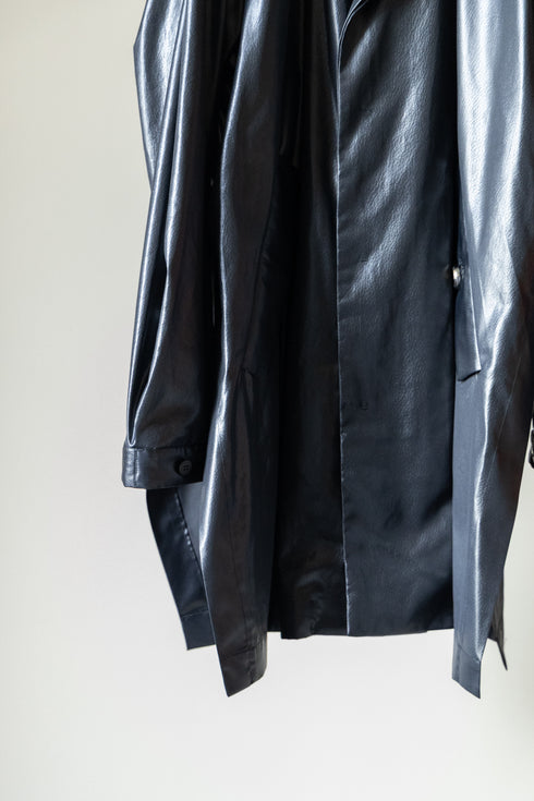 【Licht Bestreben】"FAKE-FAKE LEATHER Ⅱ BALMACAAN COAT"