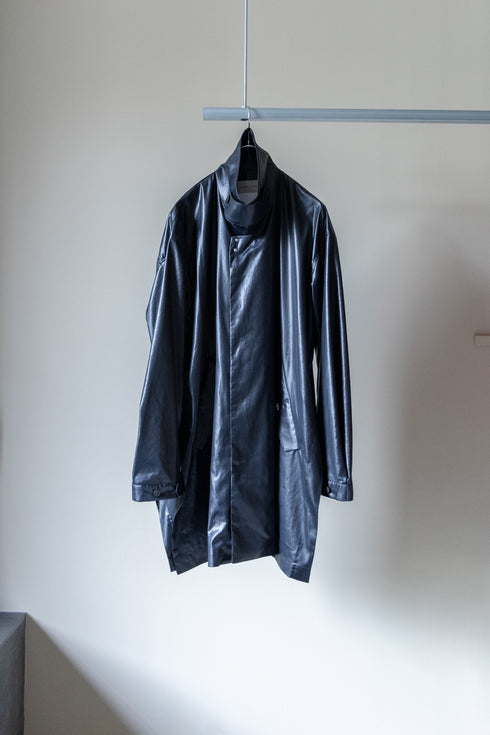 【Licht Bestreben】"FAKE-FAKE LEATHER Ⅱ BALMACAAN COAT"
