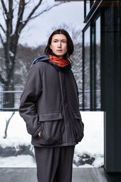 【CURLY&Co.】"PANEL COLOR SILK SCARF"