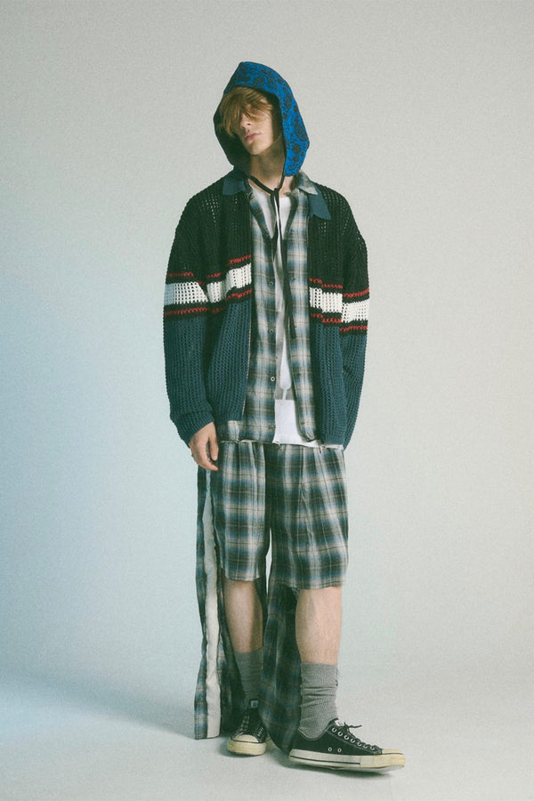 【THE JEAN PIERRE】"ジップメッシュニットシャツ"