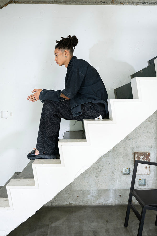 【Licht Bestreben】"Detachable Sleeve Hook-Cuff Denim Shirt"