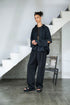 【Licht Bestreben】"Detachable Sleeve Hook-Cuff Denim Shirt"