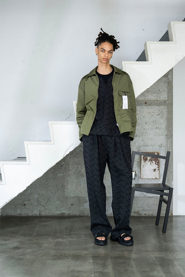 【Licht Bestreben】"Embroidery 3 Tuck Easy Trousers"