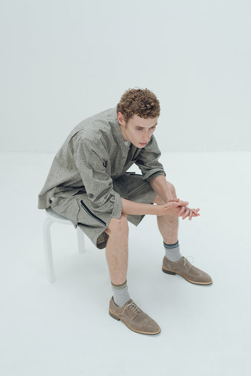 【nuterm】"Band Collar Shirts"
