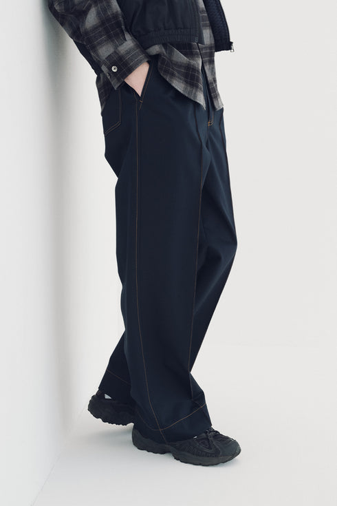 【nuterm】"カラーステッチトラウザーズ"