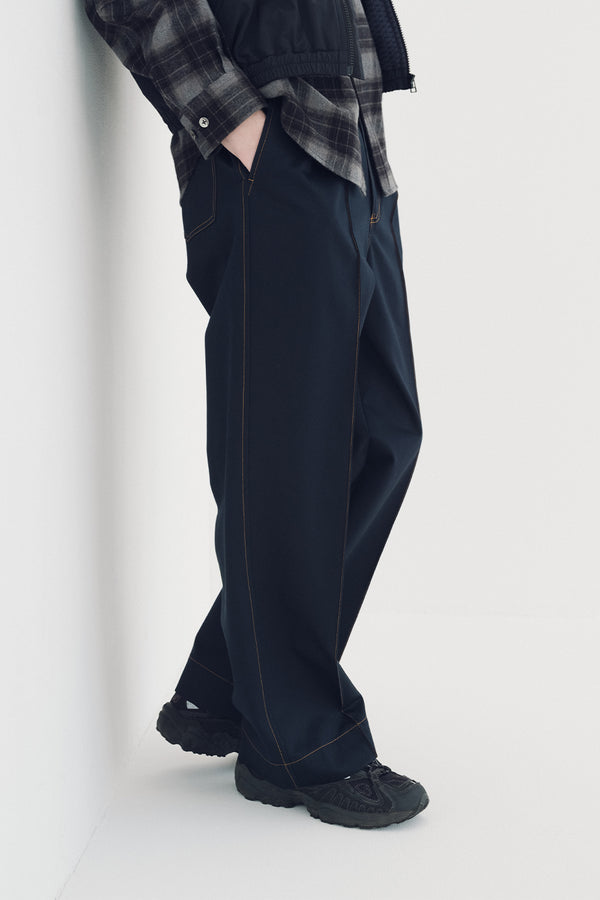 【nuterm】"カラーステッチトラウザーズ"