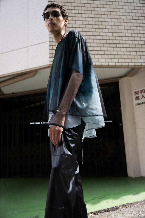 【Licht Bestreben】"3Dグラフィカルチュールレイヤートップス"