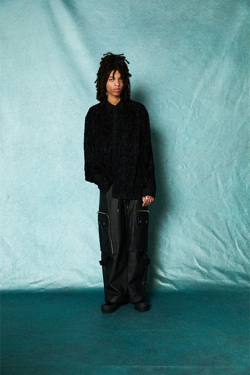 【TAUPE】"タクティカルレザーカーゴパンツ"