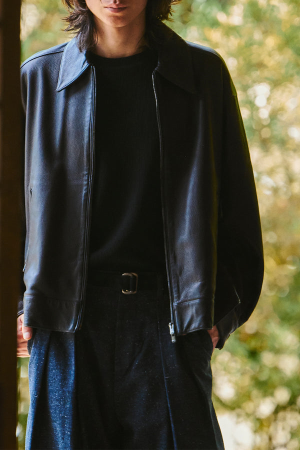 【tangenet】"Wagyu Leather Blouson"