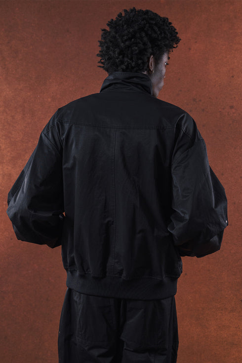 【TAUPE】"NYLON CONSTRUCTIVE ZIP JACKET"