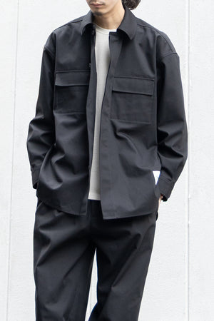 [SHEIK YERBOUTI] "OVER-FIT COTTON DUCK MILITARY SHIRT"