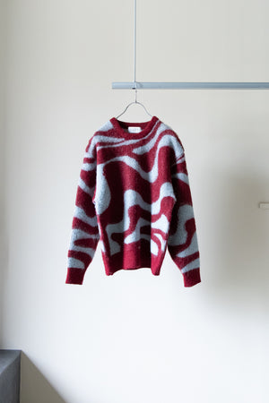 【TAUPE】"MARBLE MOHAIR CREW KNIT"